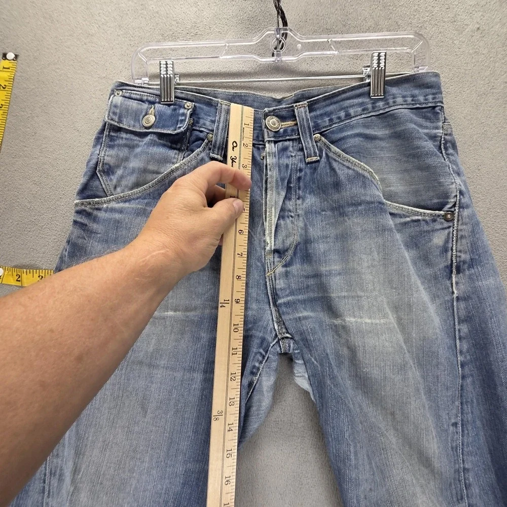 Vintage Levis Engineered Jeans Mens 30x32 Blue Twisted Flap Pockets Button Fly